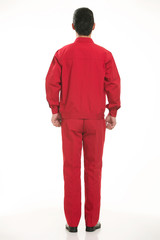 The young engineer various occupation clothing standing in front