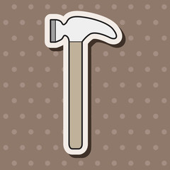 work tool hammer theme elements vector,eps