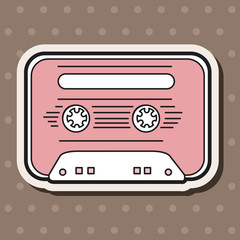 Audiotape theme elements vector,eps