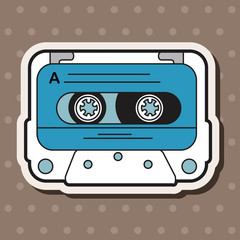 Audiotape theme elements vector,eps