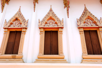 windows of the Thailand temple.
