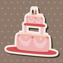 decorating cake theme elements vector,eps10