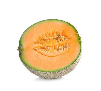 Fresh  ripe melon on white background