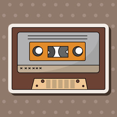 Audiotape theme elements vector,eps