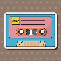 Audiotape theme elements vector,eps
