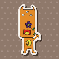 monster cartoon theme elements vector,eps
