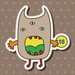 monster cartoon theme elements vector,eps