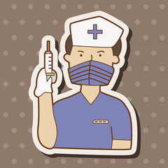 hospital theme nurse elements vector,eps
