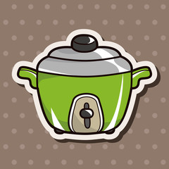 kitchenware rice cooker theme elements vector,eps