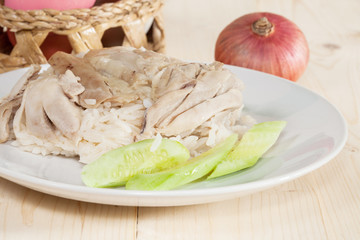 Steam Chicken with Rice