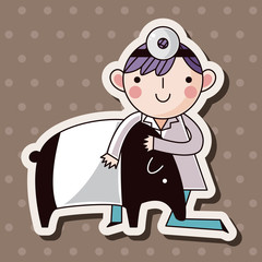 Veterinarian theme elements vector,eps