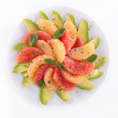 avocado and grapefruit