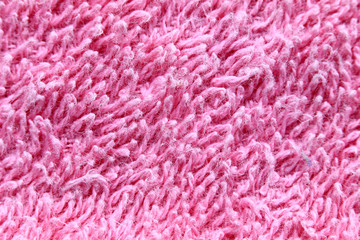 Pattern of pink towels in a macro.