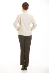 Fototapeta premium Wear clothing occupation Chinese waiters in white background