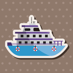 Transportation boat theme elements vector,eps