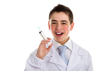 Child doctor makes syringe friendly
