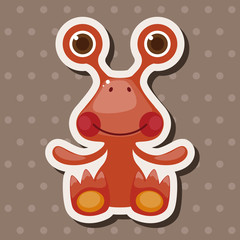 monster cartoon theme elements vector,eps