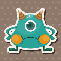 monster cartoon theme elements vector,eps