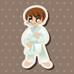 Taekwondo theme elements vector,eps