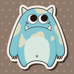 monster cartoon theme elements vector,eps