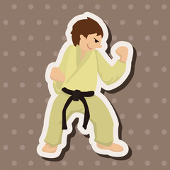 Taekwondo theme elements vector,eps