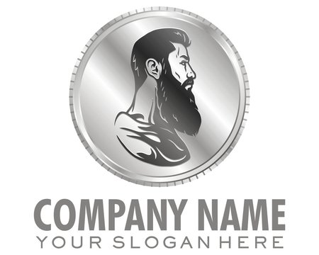 man beard logo image vector