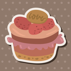 decorating cake theme elements vector,eps10