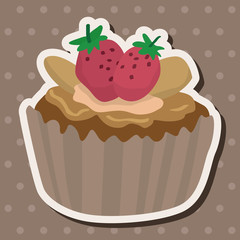 decorating cake theme elements vector,eps10