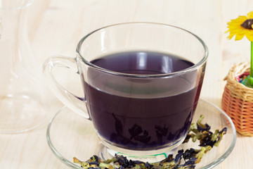 Butterfly pea flowers tea