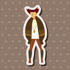 boy man cartoon theme elements vector,eps