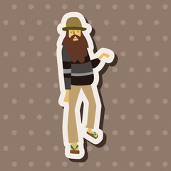 boy man cartoon theme elements vector,eps