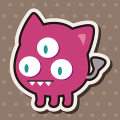 monster cartoon theme elements vector,eps