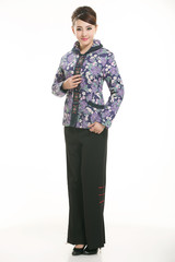 Wearing Chinese clothing waiter in front of a white background