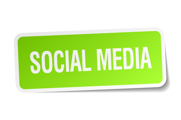 social media green isolated sticker