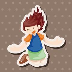 jumping person theme elements