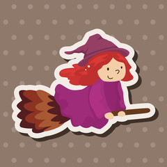 witch cartoon theme elements