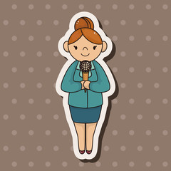 Office workers theme elements