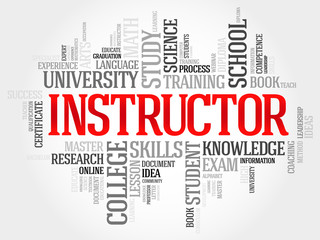 INSTRUCTOR word cloud, education concept