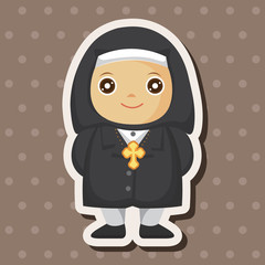 pastor and nun theme elements