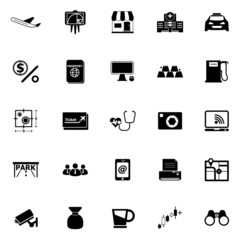 Application icons on white background