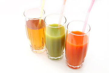 glasses of juices