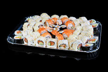 Delicious sushi rolls