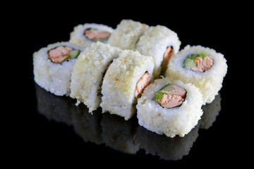 Delicious sushi rolls
