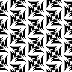 Black and white seamless pattern, abstract background.