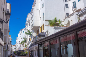 streets with whitewashed buildings typical of Puerto Banus, Mala © james633
