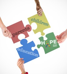 Composite image of autism awareness month