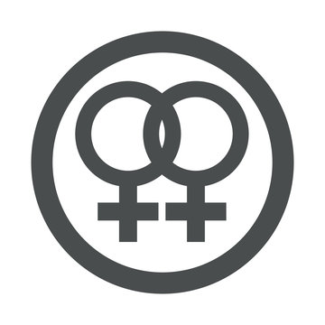 Icono redondo lesbico gris