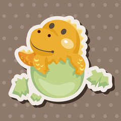 dinosaur cartoon theme elements