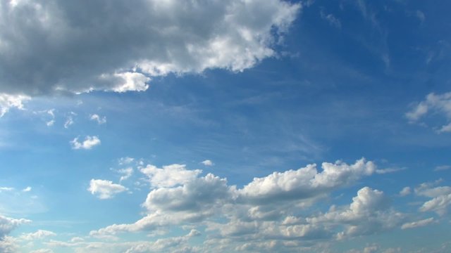 Sky with clouds. Timelapse