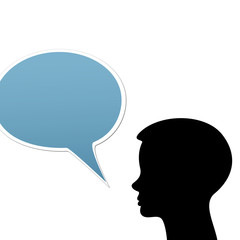 People with  speech bubble as idea concept